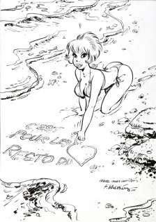 Walthéry | Natacha, illustration Ã  l’encre de Chine et la go… | Banque Dessinée