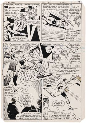 ALL-STAR SQUADRON #3 COMIC BOOK PAGE ORIGINAL ART BY RICH BUCKLER. | Hake’s