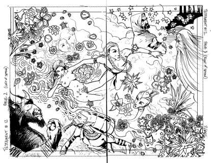 Peter Gross | Testament Issue 12, Page 02 and 03 layout | Peter Gross