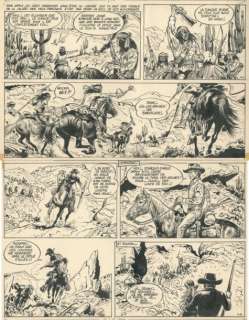 GIRAUD Blueberry Fort Navajo Encre de Chine pour la planche 14 du premier | Millon