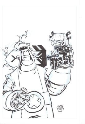 Magik and Colossus #1 by Skottie Young