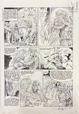 Aouamri, Mohammed (Né En 1957) | Lot 71 : Mortepierre, Tome 3, La mangeuse de lune, planche 35. | Millon