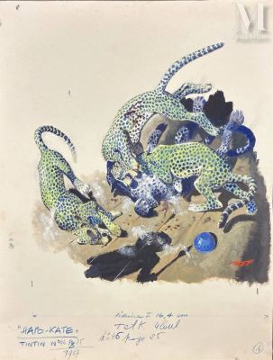 Follet, René (1931-2020) | Lot 108 : Illustration couleur pour le récit « Hapo-Kate » paru dans Tintin… | Millon