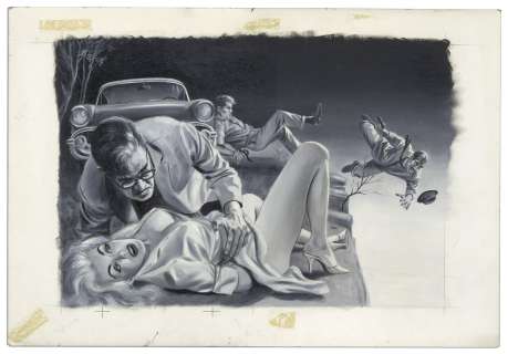 Original Large Painted Illustration Drawn by Comic Book Artist Bill Edwards | Nate Sanders