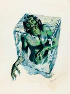 Jack Thurston | Frozen Dead Movie Poster Painting Original Art (Warner Brothers, 1966). | Heritage
