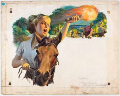 Alexander Kortner - American Weekly Illustration Original Art (Hearst Corp., 1950).