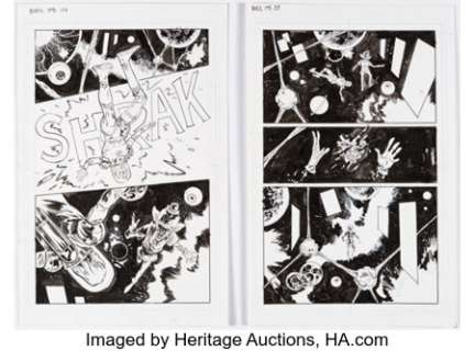 Walsh, Michael - Michael Walsh Black Hammer / Justice League: Hammer of Justice! #5 Story Pages 21-22 Original Art Group of 2 (DC/D... (Total: 2 Original Art)