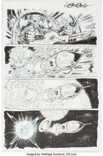 Dark Horse Artist - John Lucas [Mike Hawthorne and Tony Moore printed blue lines] Fear Agent #29 Story Page 10 Original Art (Dark Hors...