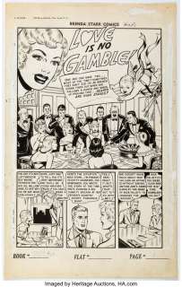 Iger Studio - Iger Studio Brenda Starr Comics Unpublished Complete 9-Page Story "Love Is No Gamble" Original Art (Superior, 1949... (Total: 9 Original Art)