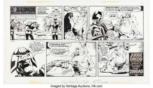 Gibson, Ian - Ian Gibson Judge Dredd Daily Strip #272 Original Art (IPC Magazines Ltd., 1986). ...