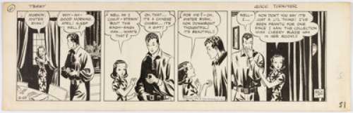 Caniff, Milton | Milton Caniff Terry and the Pirates Daily Comic Strip Original Art dated 12-23-39 (News Syndicate Co., Inc., 1939)... | Heritage