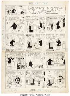 Branner, Martin - Martin Branner Winnie Winkle the Breadwinner Sunday Comic Strip Original Art dated 11-20-27 (Chicago Tribune Syndi...