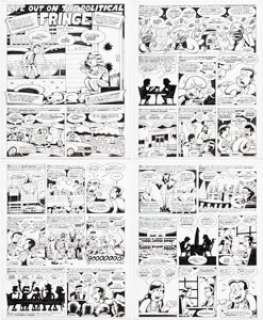 Bagge, Peter - Peter Bagge Reason Magazine April-2015 Complete 4-Page Story Original Art (Reason, 2015).... (Total: 4 Original Art)