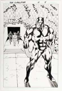Derenick, Tom - Tom Derenick and Mark Farmer JSA: Classified #15 Splash Page 5 Original Art (DC, 2006). ...