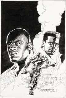 Bogdanove, Jon | Jon Bogdanove and Dick Giordano Steel: The Official Comic Adaptation Cover Original Art (DC, 1997).... | Heritage