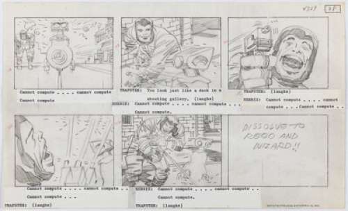 Kirby, Jack | Jack Kirby Fantastic Four "The Frightful Four" Storyboard #28 Original Animation Art (DePatie-Freleng, 1978).... | Heritage