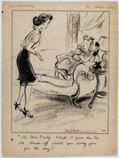 Clark, George - George Clark The Neighbors Daily Gag Panel Comic Strip Original Art (News Syndicate, 1941)....