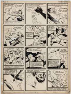 Alfred, Newt | Newt Alfred Master Comics #2 Master Man Story Page 4 Original Art (Fawcett, 1940).... | Heritage