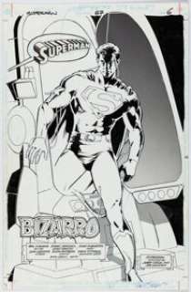 Immonen, Stuart | Stuart Immonen and Joe Rubinstein Superman #87 Splash Page Original Art (DC, 1994).... | Heritage