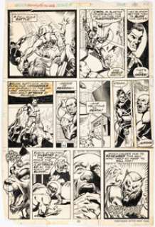 Pérez , George | George Pérez and Frank McLaughlin Creatures on the Loose #35 Story Page 14 Man-Wolf Original Art (Marvel, 1975).... | Heritage