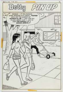 Decarlo, Dan | Dan DeCarlo and Rudy Lapick Betty and Me #45 Betty Pin-Up Illustration Original Art (Archie, 1972).... | Heritage