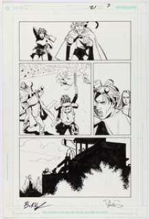 Goran Parlov and Jose Marzan Jr. - Y: the Last Man #21 Story Page 7 Original Art (DC, 2004).