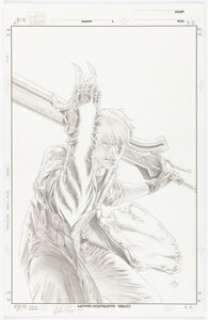 Gabriele Dell’Otto PS Mania Nero from Devil May Cry 4 Cover Original Art (Play Media Co., c. 2007). | Heritage