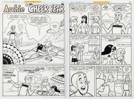 Dan DeCarlo Jr. and Jim DeCarlo Archie #285 Complete 5-Page Story "Cheer Fear" Original Art (Archie, 1979). (Total: 5 Original Art) | Heritage