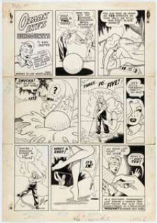Ray Gotto Ozark Ike Sunday Comic Strip Original Art (King Features Syndicate, c. 1947).