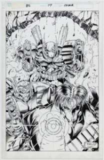 Karl Altstaetter and Danny Miki Bloodstrike #17 Cover Original Art (Image, 1994).