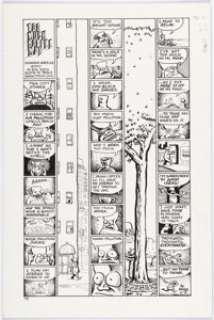 Shannon Wheeler "Too Much Coffee Man" Complete 1-Page Story Original Art (1997).