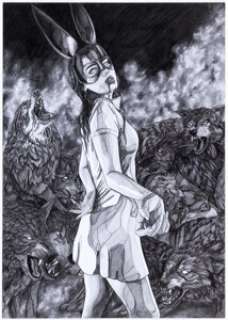 Ingrid Gala Bunny Mask #3 Variant Cover Original Art (AfterShock, 2021).