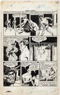 Saul Rosen Jungle Comics #46 Story Page 6 Original Art (Fiction House, 1943).