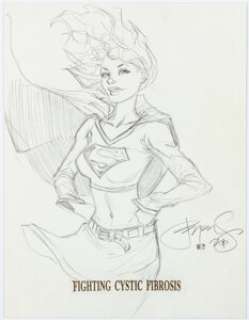 Peter Steigerwald - Supergirl Sketch Original Art (2010).