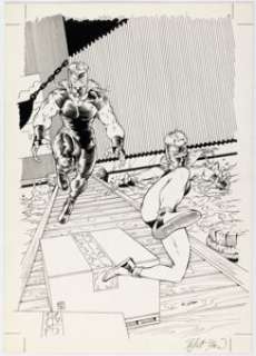 Mitch Byrd Cat and Mouse #8 Cover Original Art (Malibu/Aircel, 1990). (Total: 2 Items)