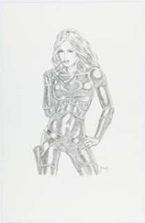 Mitch Foust - Baroness Pin-Up Illustration Original Art (undated).