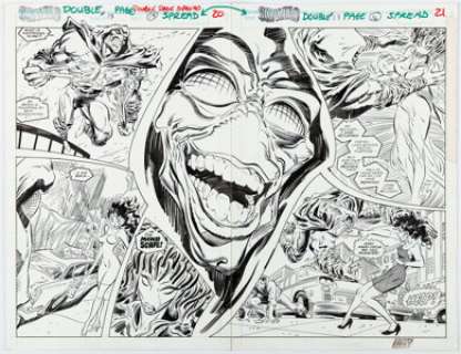 Brett Blevins and Mike Manley Sleepwalker #13 Double Page Spread 20-21 Original Art (Marvel, 1992). | Heritage