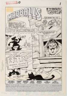 Howard Post and Roberta Edelman Madballs #10 Splash Page 1 Original Art (Marvel, 1988). | Heritage