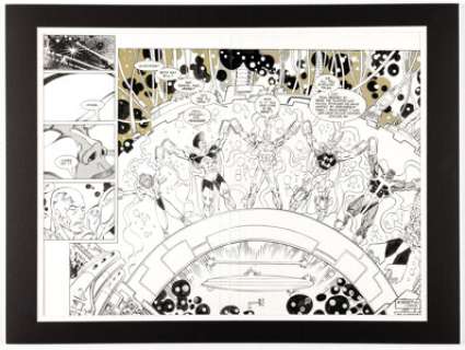 Ron Lim and Tom Christopher Silver Surfer #81 Double Page Spread 17-18 Original Art (Marvel, 1993). | Heritage