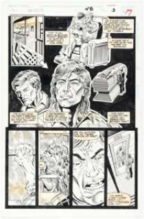 Guy Dorian Sr. and John Stokes The New Warriors #48 "Forgive Me Father" Justice Story Page 3 Original Art (Marvel, 1994).