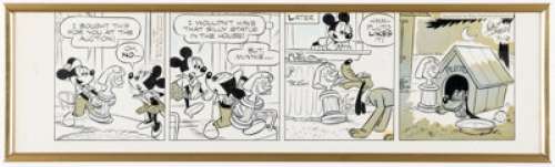 Floyd Gottfredson Mickey Mouse Daily Comic Strip Original Art dated 7-19-63 (King Features Syndicate, 1963). | Heritage
