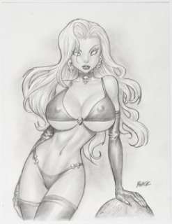 Deacon Black - Lady Death Pin-Up Illustration Original Art (undated). | Heritage