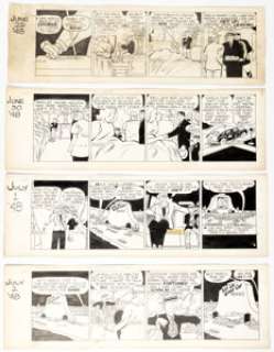 Chester Gould Dick Tracy Consecutive Daily Comic Strips Original Art Group of 2 (Chicago Tribune, 1956). (Total: 2 Original Art) | Heritage