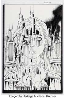 Alé Garza and Sal Regla Michael Turner‘s Fathom #7 Aspen Splash Page 1 Original Art (Aspen, 2009).