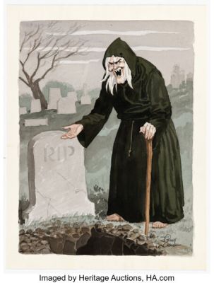 Johnny Craig - Vault Keeper Illustration Original Art (undated). | Heritage