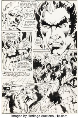 Mike Grell and Bob Smith The Warlord #47 Story Page 13 Original Art (DC, 1981). | Heritage