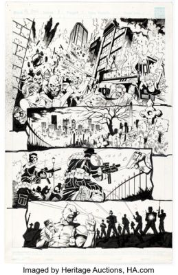 Justiniano (Josue Rivera) and Mark Morales Evil Ernie Straight to Hell Prologue #-1 Story Page 1 Original Art (Chaos!/Wizard, 1995).