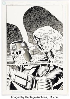 Tom Artis and Sam De la Rosa Psi-Judge Anderson #11 Cover Original Art (Fleetway/Quality, 1991).