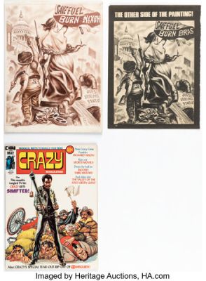 Kelly Freas Crazy Magazine #4 "Liberty Leading the People" Page 2 Illustration Original Art (Marvel, 1974). (Total: 4 Items) | Heritage