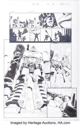 Guido Guidi Transformers: All Hail Megatron #1 Story Page 9 Original Art (IDW, 2008). | Heritage